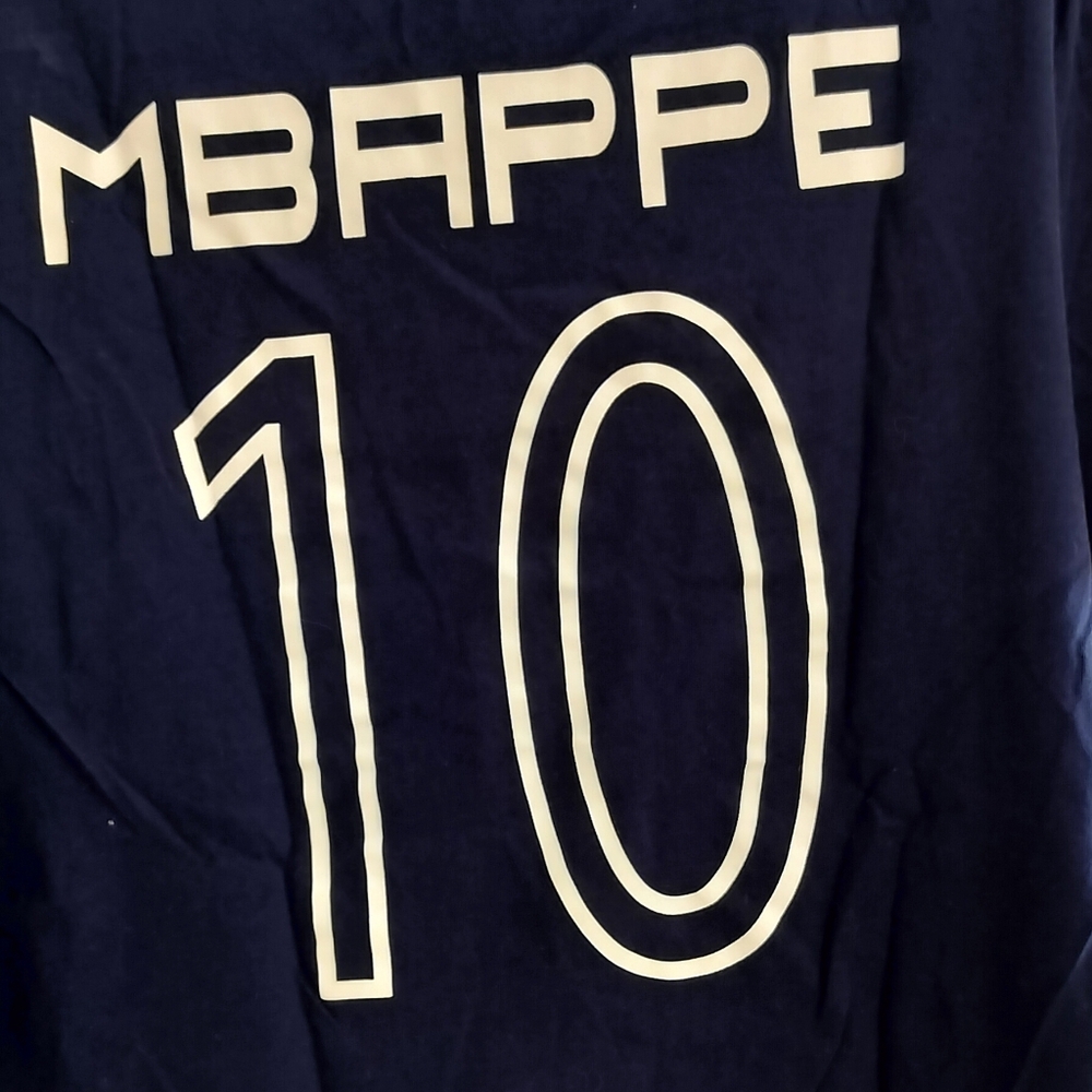 Navy Blue Soccer Jersey, Mbappe, official French Team
